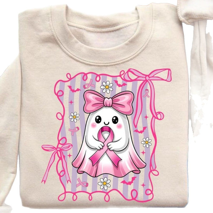 Kvinders sweatshirt med sødt spøgelsesmotiv og legende design Stilla