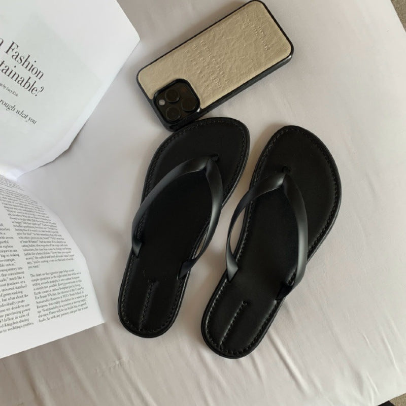 Dame Minimalistiske Tåseparator Sandaler med Justerbare Stropper Stilla