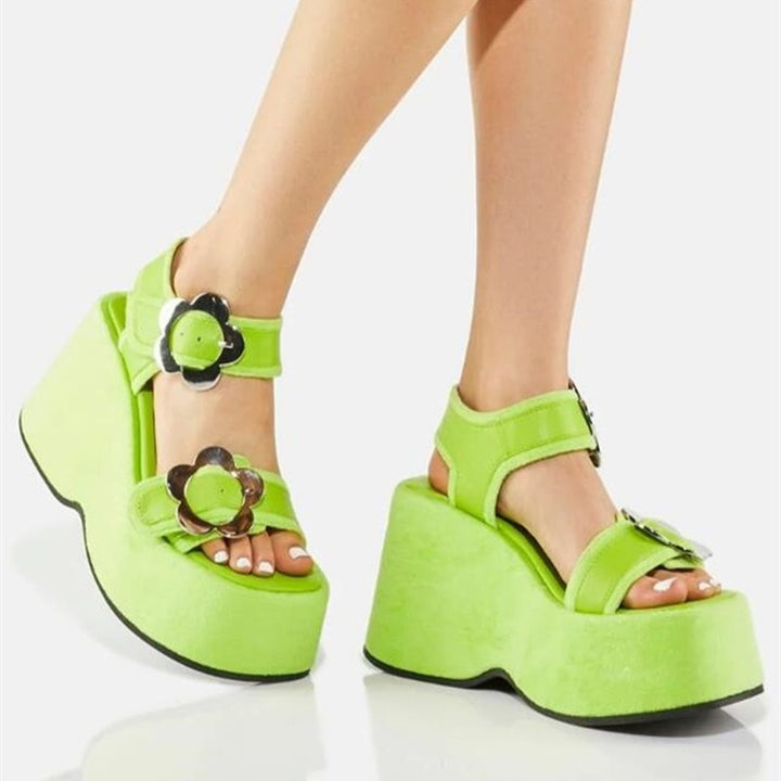 Femme Floral Dekoreret Plateau Sandaler Stilla