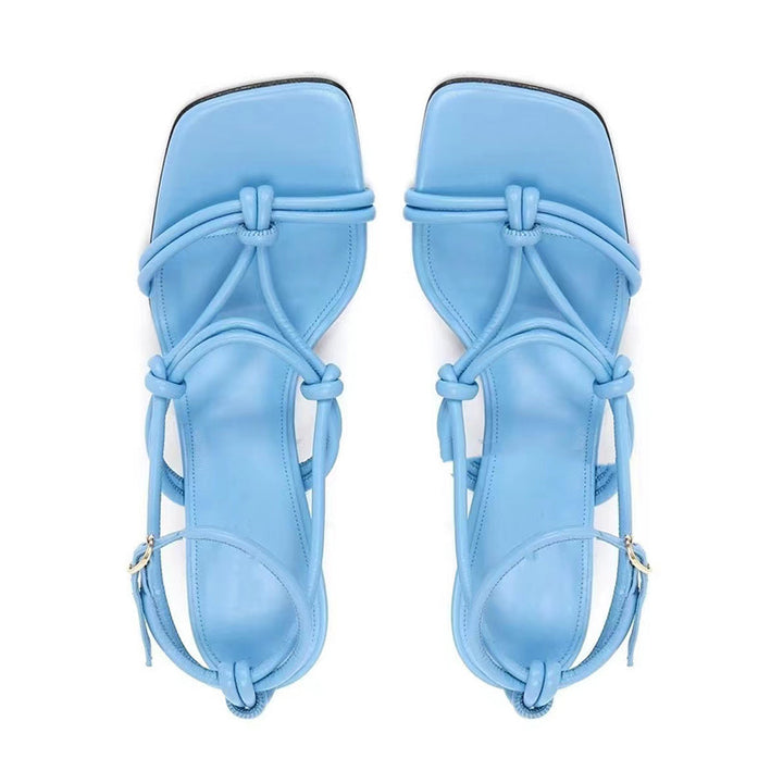 Femme Elegante Knottræk Hæle Sandaler Stilla