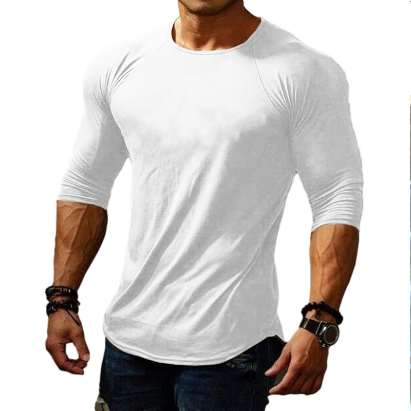 Herrer sporty langærmet skjorte i raglan-stil med funktionelt design Stilla