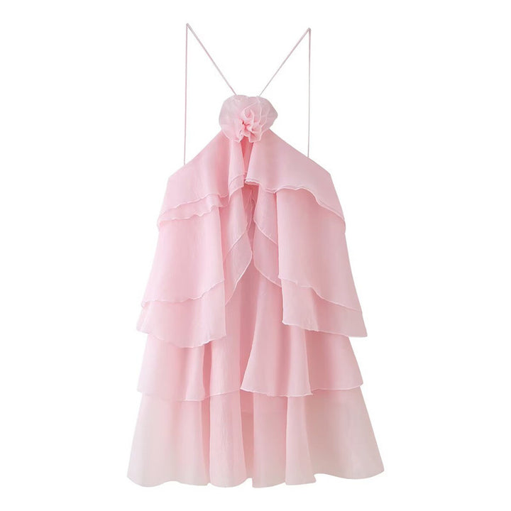 Femme Lagdelt Rynket Mini Kjole Stilla