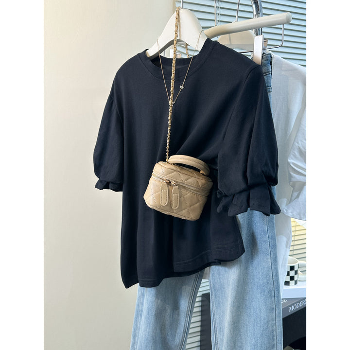 Femme Statement Puff Ærme T-Shirt Stilla