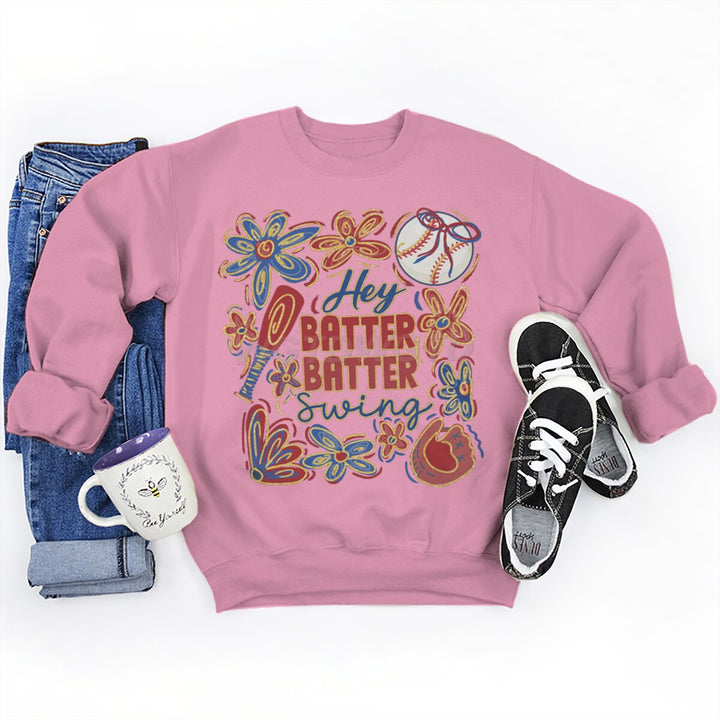 Dame sweatshirts med kreativ baseballmotiv og afslappet snit Stilla