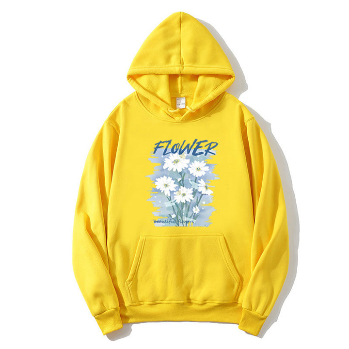 Kvinde hoodie med blomster grafik tryk Skovae