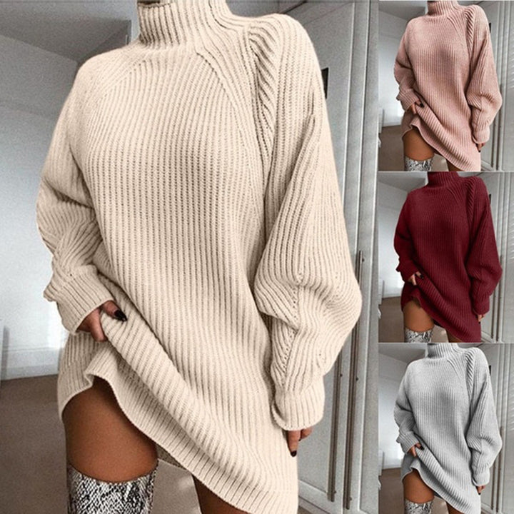 Dame Stor, Oversized Sweatshirt med Ståkrave Stilla