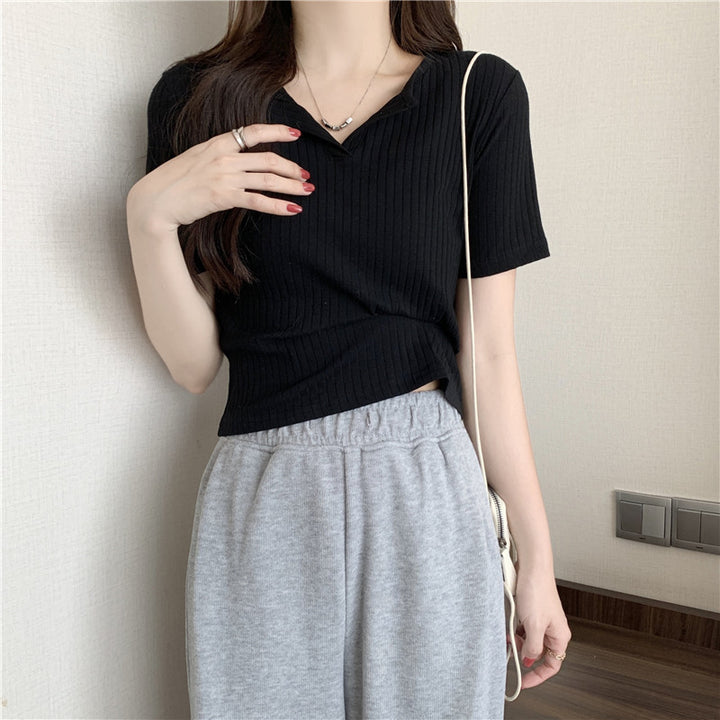 Femme Rippentrøje Button-Up Casual Top Stilla
