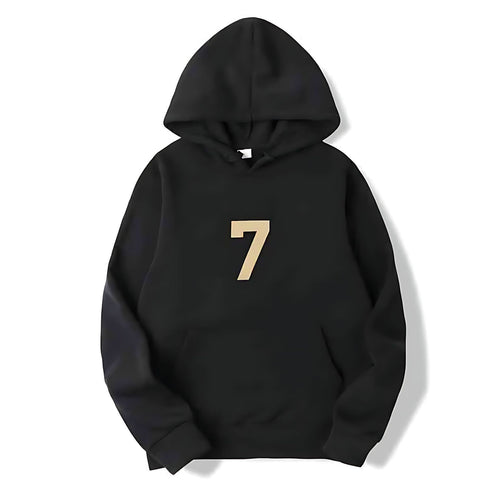 Kvinders hoodie med sporty design og numerisk print Skovae