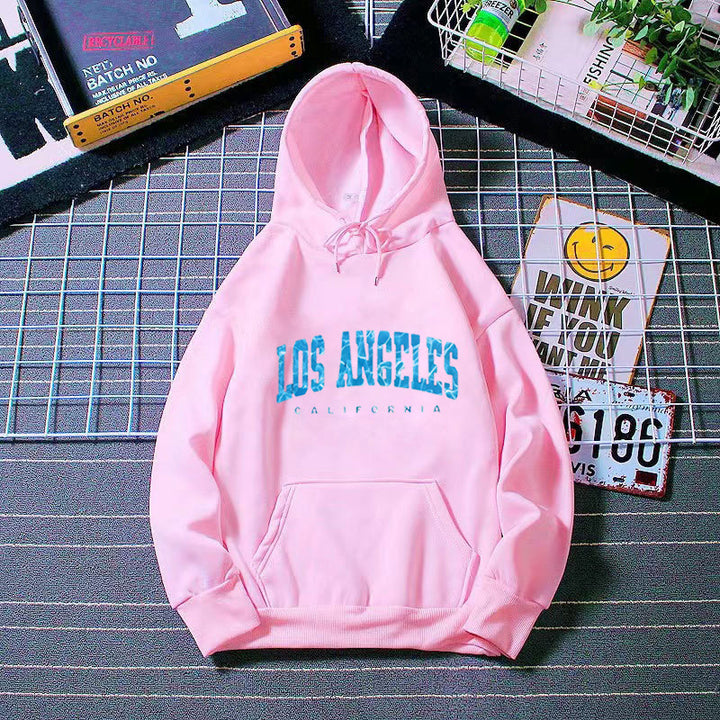 Kvinders hoodie med iøjnefaldende Los Angeles bogstaver Skovae