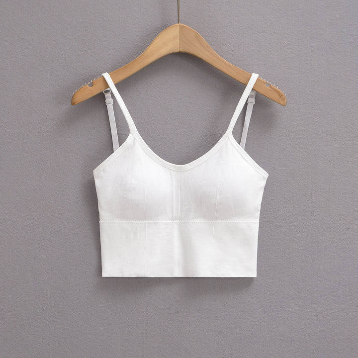 Dame Crop-Top med justerbare spaghetti-stropper og behageligt strækstof Stilla