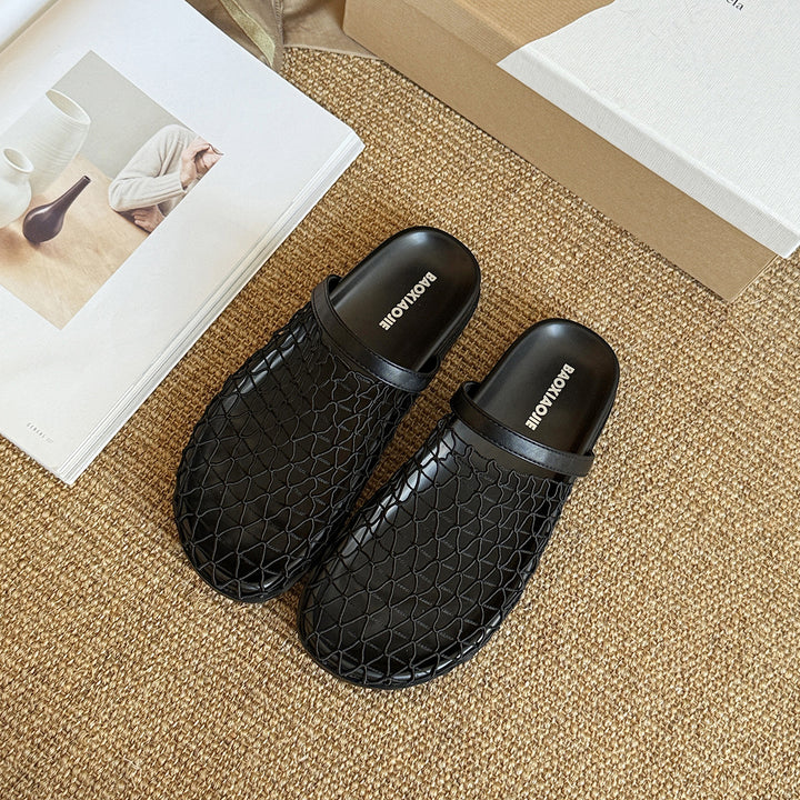 Femme Åndbar Åben-Hæl Skridsikre Sandaler med Struktureret Design Stilla