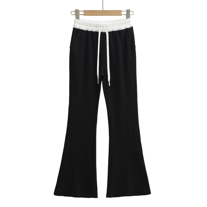 Dame elegant sportbukser med bred ben og elastisk talje Stilla