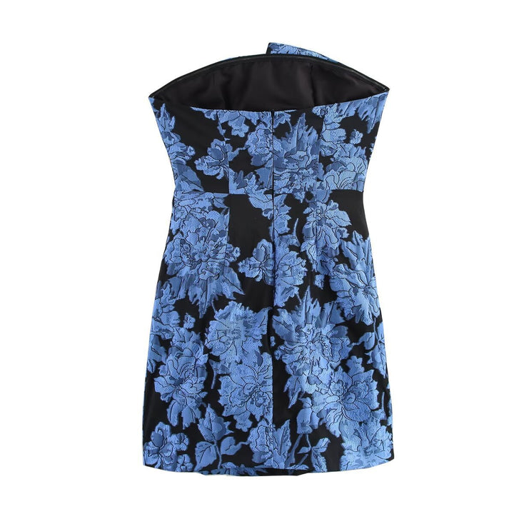 Femme Asymmetrisk Floral Wickel-Mini-Kjole Stilla