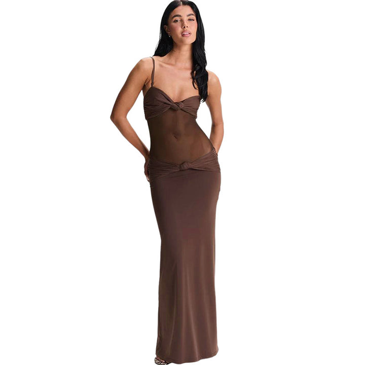 Damer Maxi Strandkjole med raffineret bustier-design og elastisk bånd Skovae