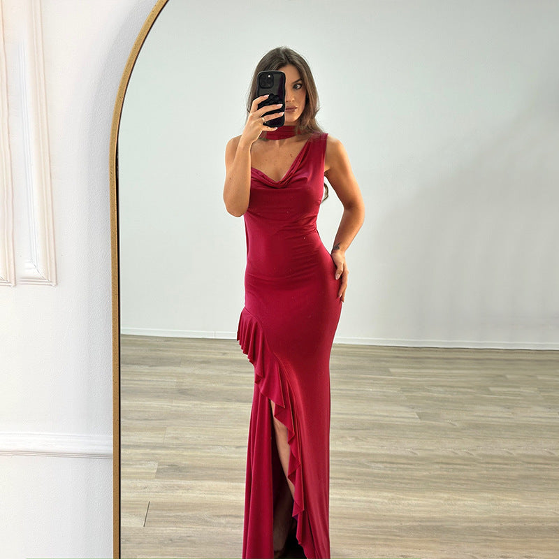 Dame Elegant Slids Aftenkjole Stilla