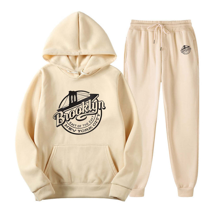 Kvinders fritids sweat suit med stilfuld Brooklyn print Skovae