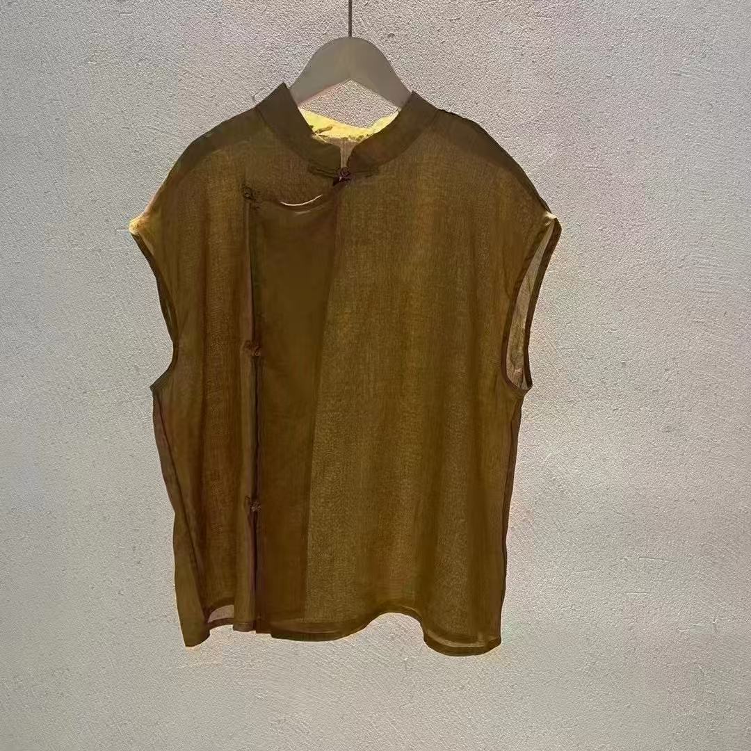 Dame Elegant Kortærmet Chiffonbluse Stilla
