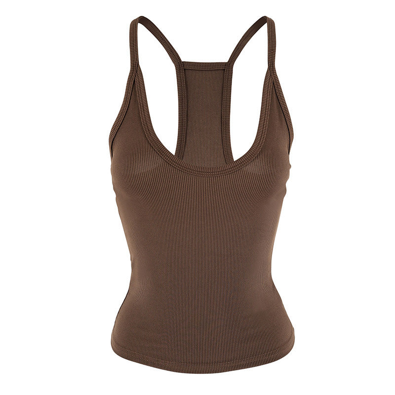 Dame Sporty Stretch-top med slank pasform Skovae