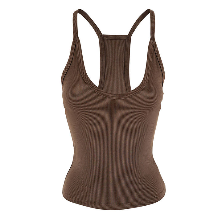 Dame Sporty Stretch-top med slank pasform Skovae