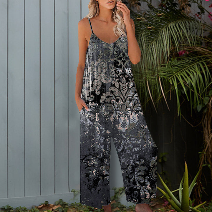 Dame Floral Print Maxi Jumpsuit Stilla