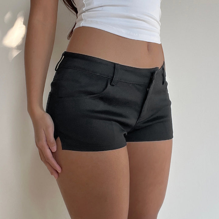 Dame trendy shorts med høj talje og elastisk materiale Skovae