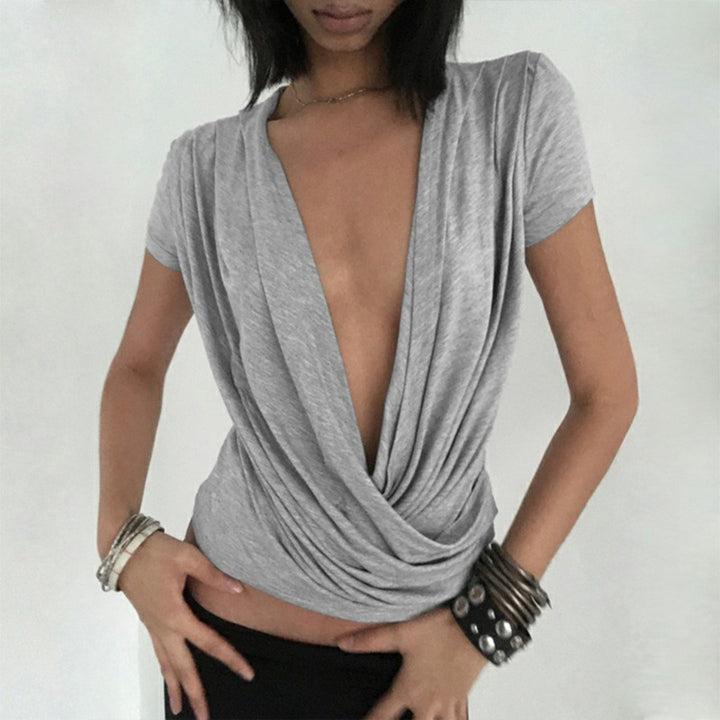 Dame figursyet top med drapering Skovae