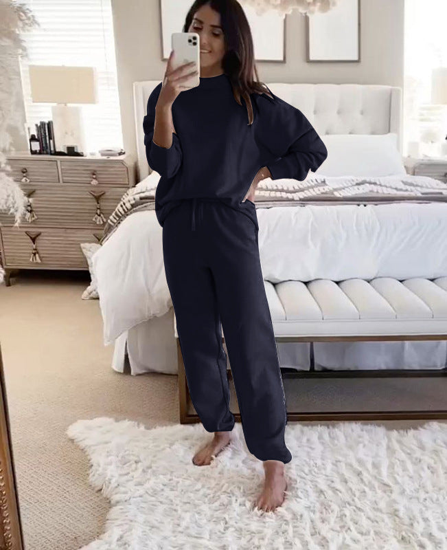 Damer afslappet Sofa-outfit med oversized sweater og behagelige joggingbukser Stilla