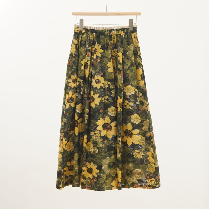 Femme Flydende Floral Tryk Maxi Nederdel Stilla