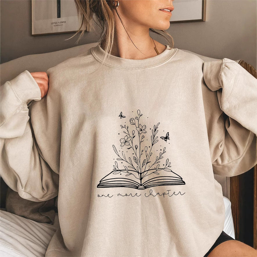 Dame sweatshirt med elegant blomsterdesign og inspirerende print Stilla