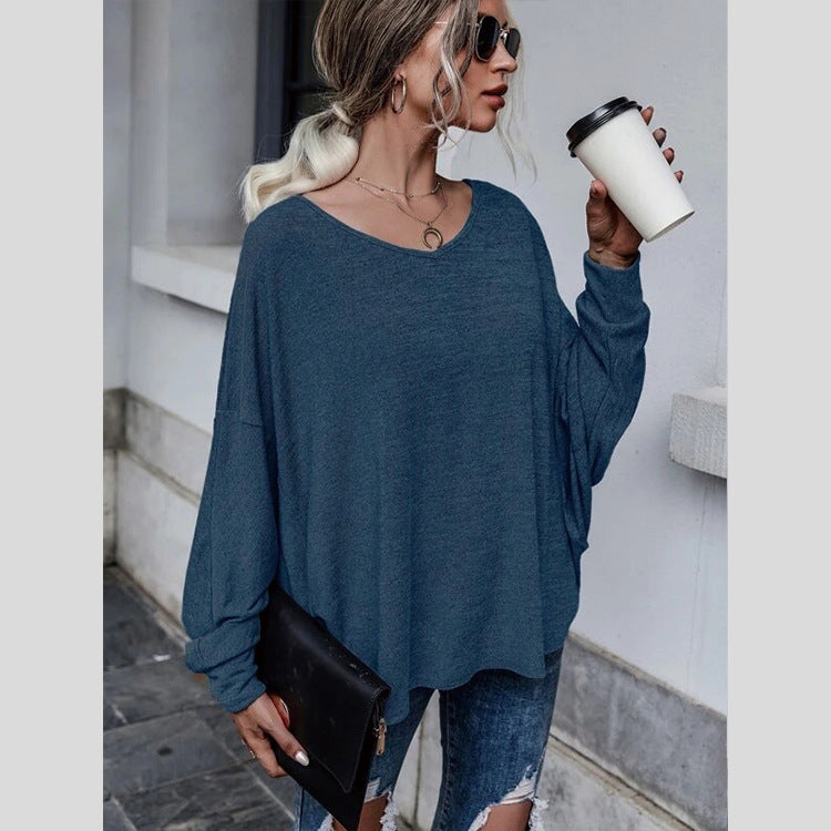 Damer Løs Oversized Langærmet T-shirt med bred pasform Stilla