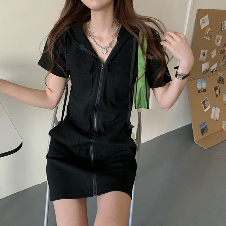 Femme Utility Zip-Up Kjole Stilla