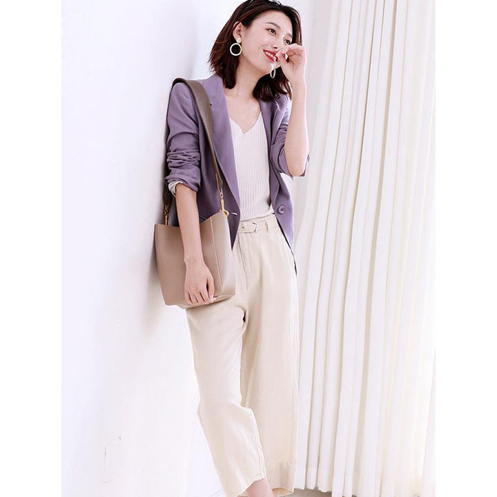 Dame elegant blazer med moderne snit og smart revers Stilla