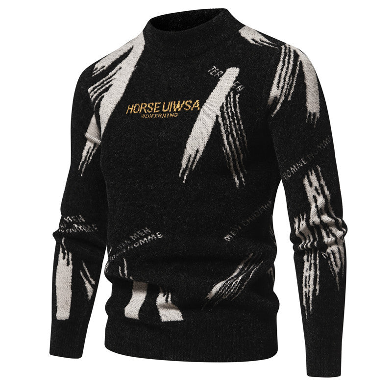 Herrer Behagelig Struktureret Rullekrave Sweater Stilla