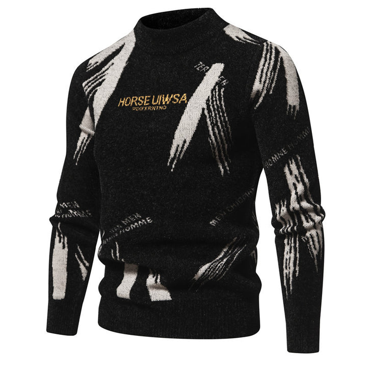 Herrer Behagelig Struktureret Rullekrave Sweater Stilla