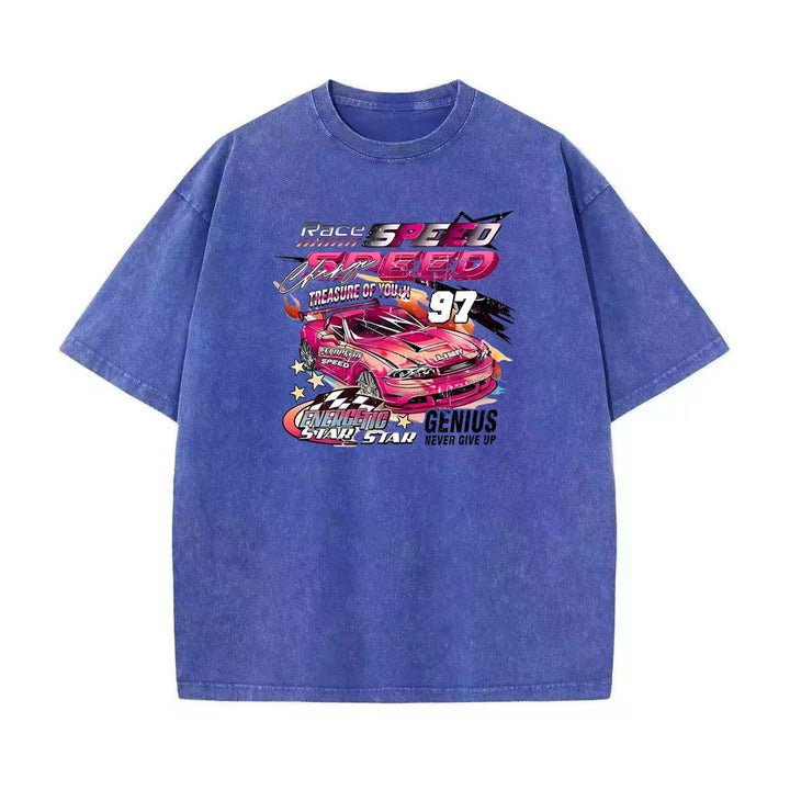 Dame Oversized T-Shirt med kvalitetsgrafikdesign og motiverende racerløbstryk Stilla