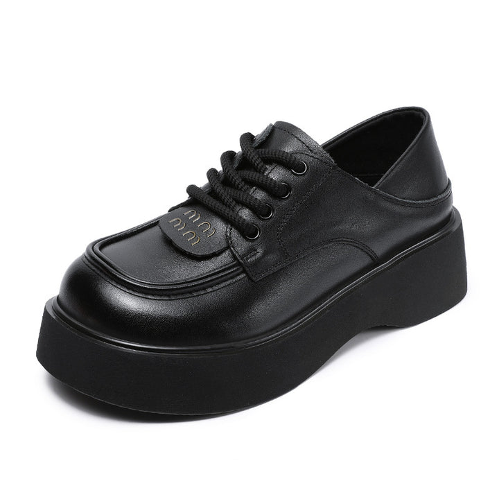 Dame Chunky Platform Oxford Sko med strukturerede detaljer Stilla