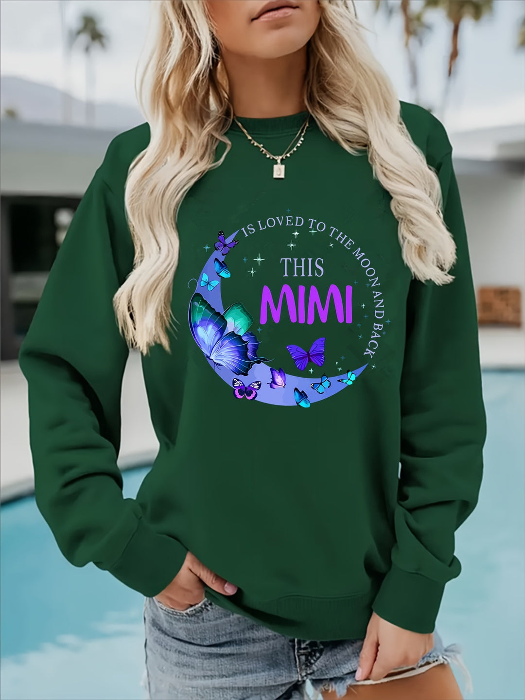 Kvinders Grafisk Sweatshirt Stilla