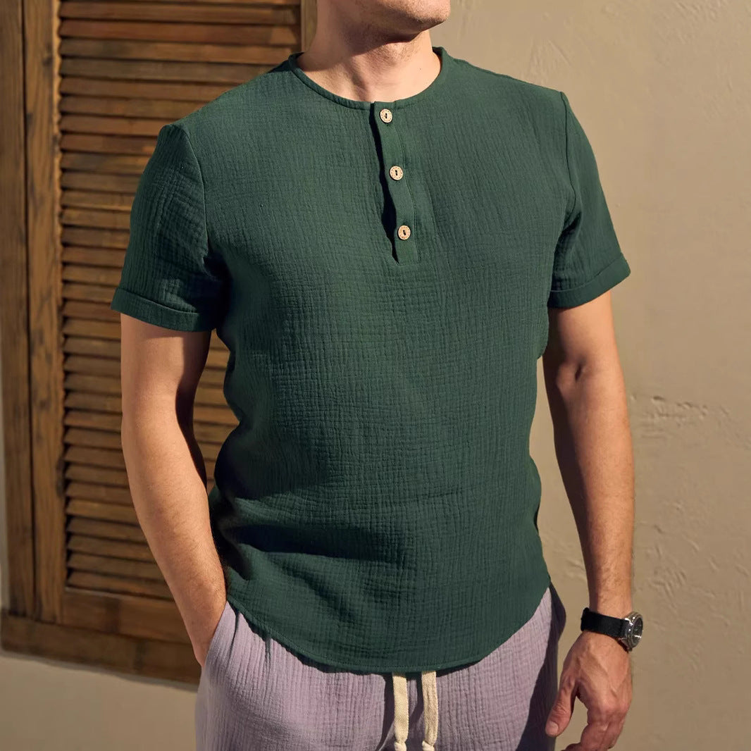 Herrer kortærmet Button-Down skjorte Stilla