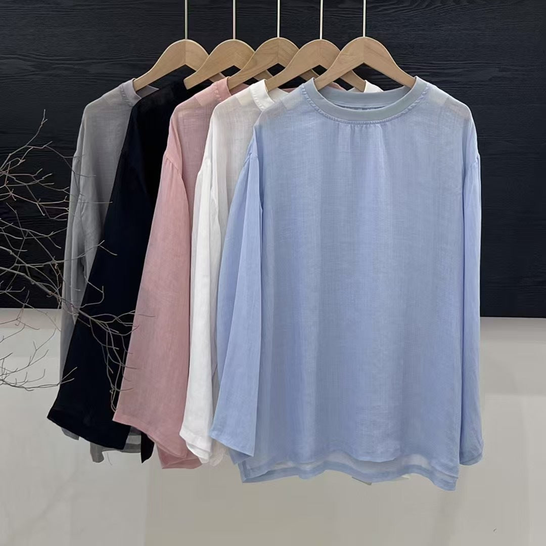 Femme Letvægts Langærmet Bluse Stilla
