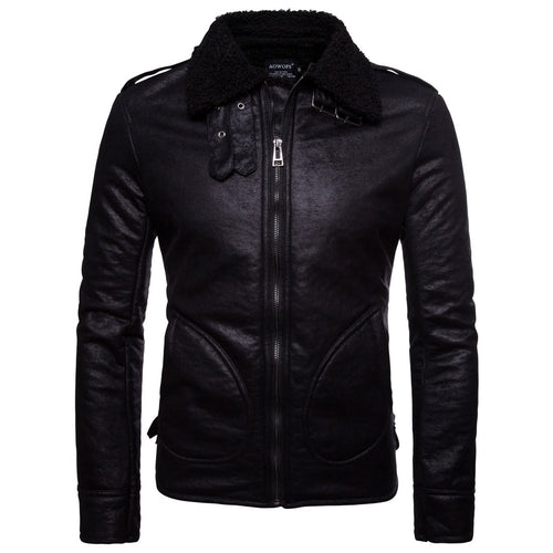 Herrer Premium Motorcykeljakke med Sherpa-krave Stilla