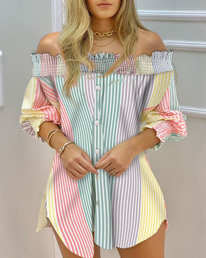 Dame Off-Shoulder Skjorte Bluse Stilla