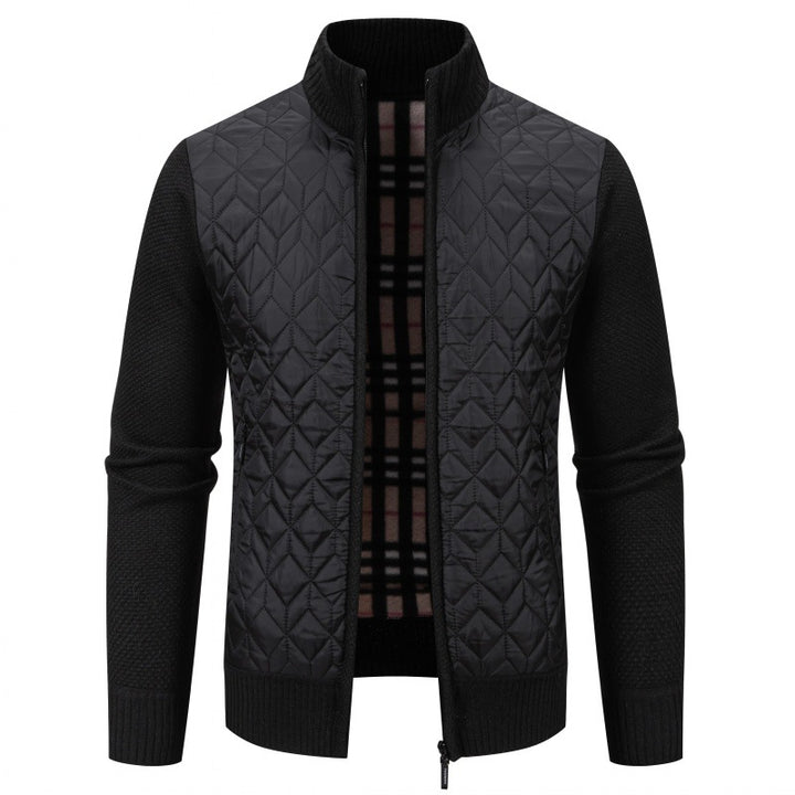Herrer quilted hybridjakke med lynlås foran Stilla