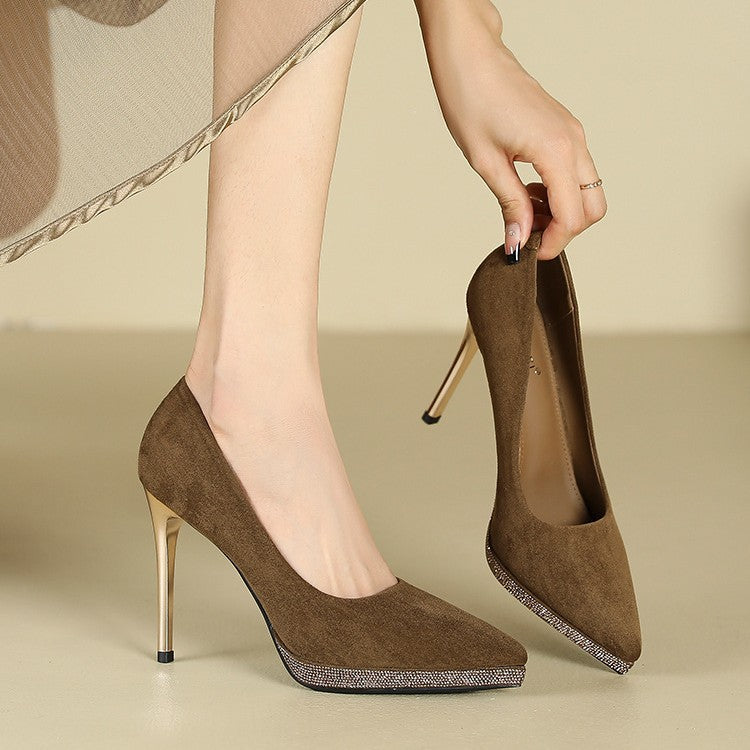 Kvinder elegante stiletto-hæle med funklende detalje Stilla