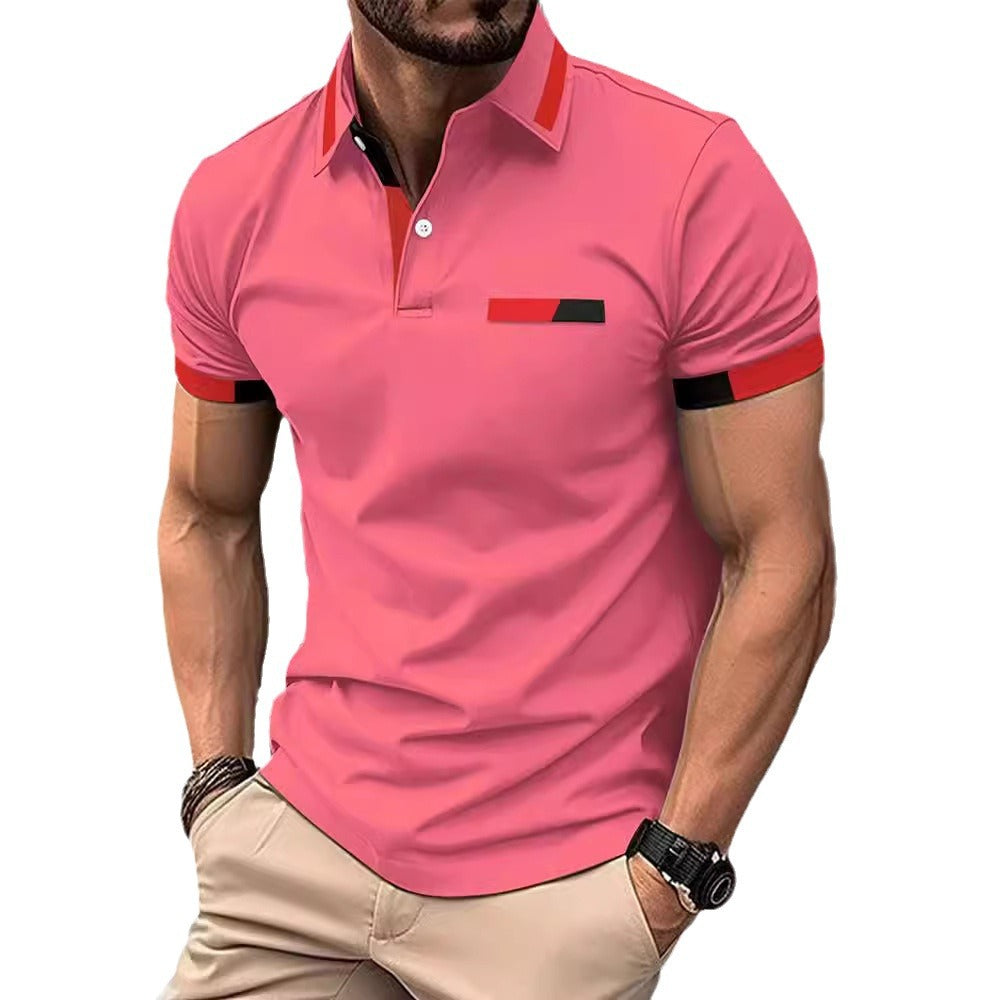 Herrer Poloshirt med stilige accenter Stilla