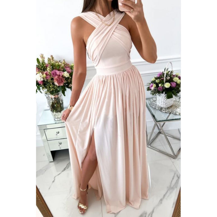 Femme Elegante aftenkjole med høj split Stilla