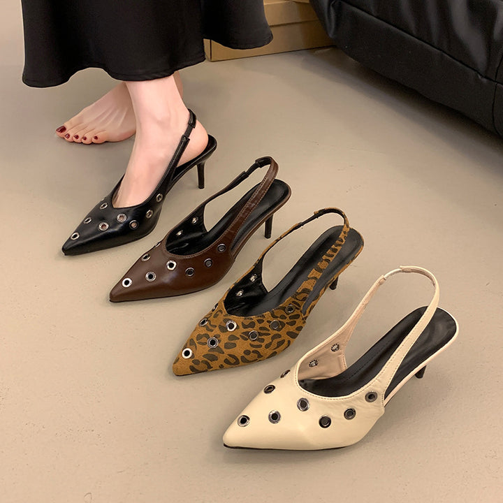 Dame Slingback-pumper med spids og hæl-detalje Stilla