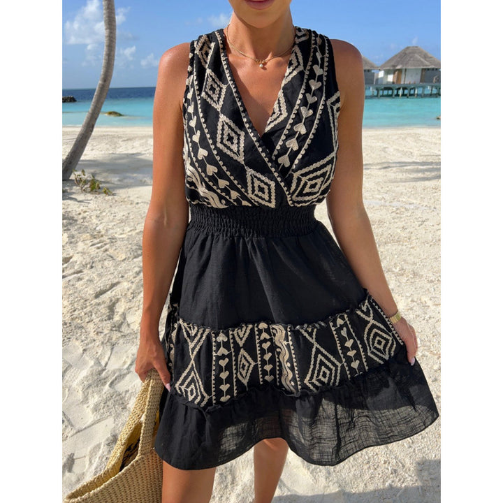 Frau Bohemian-inspirerede sommerkjole med broderede detaljer Stilla