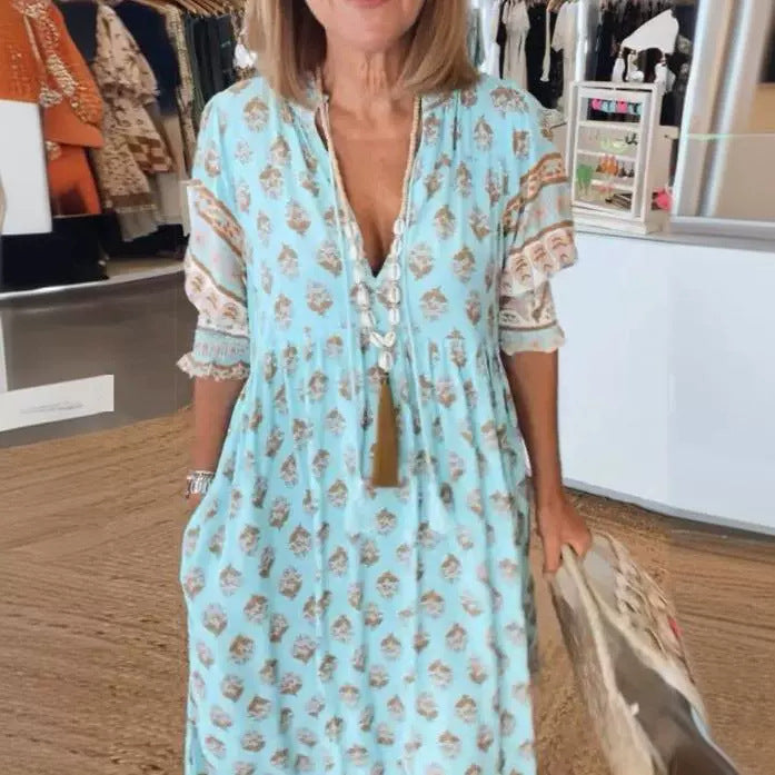 Dame sommerkjole med elegante detaljer Stilla