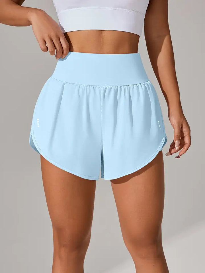 Dame Sporty Løbe shorts med strækbart liv og åndbare mesh-indsæt Stilla