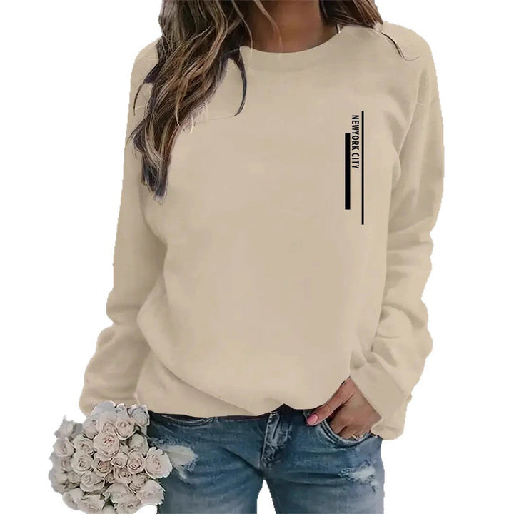 Kvinders sweatshirt med moderne bytryk Stilla